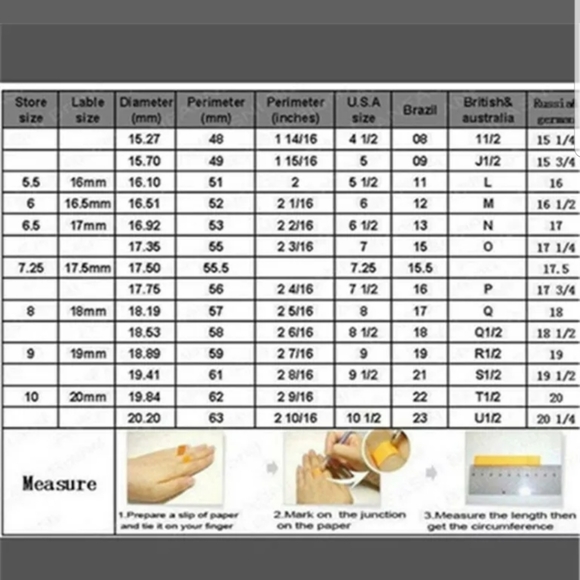 Silver Round Cut Cubic Zirconia size 6 - Picture 5 of 5